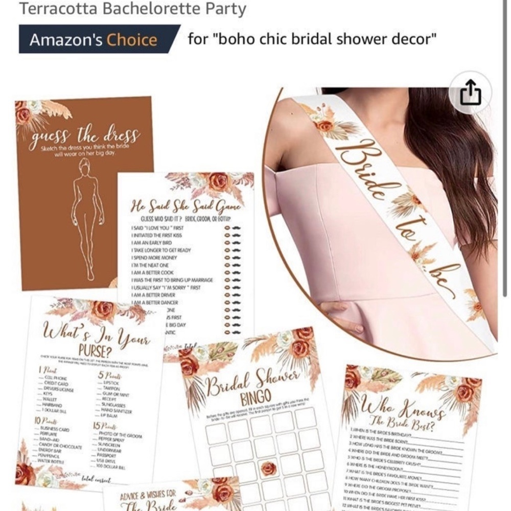 Boho bridal shower games